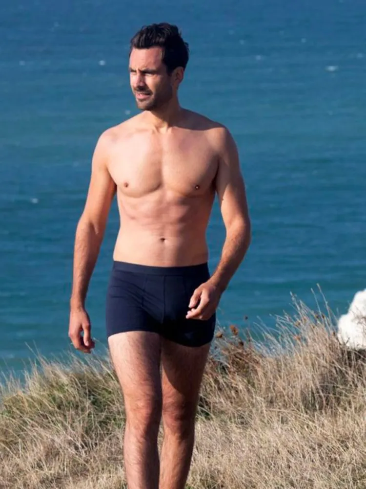Boxer coton bio bleu marine