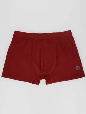 Boxer coton bio bordeaux
