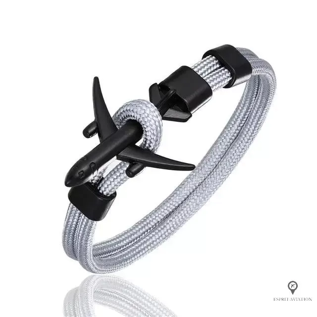 Bracelet Aviateur Avion Gris