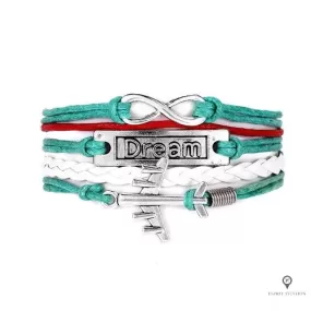 Bracelet Avion Cuir Vert