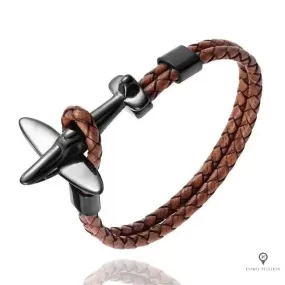 Bracelet Avion de Chasse Noir Marron