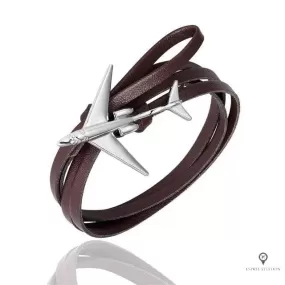 Bracelet Avion Homme Café
