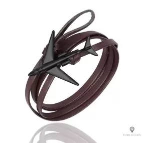 Bracelet Avion Homme Noir et Café