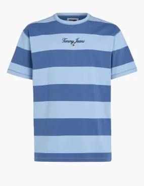 Camiseta Tommy Jeans de Rayas Azul Hombre