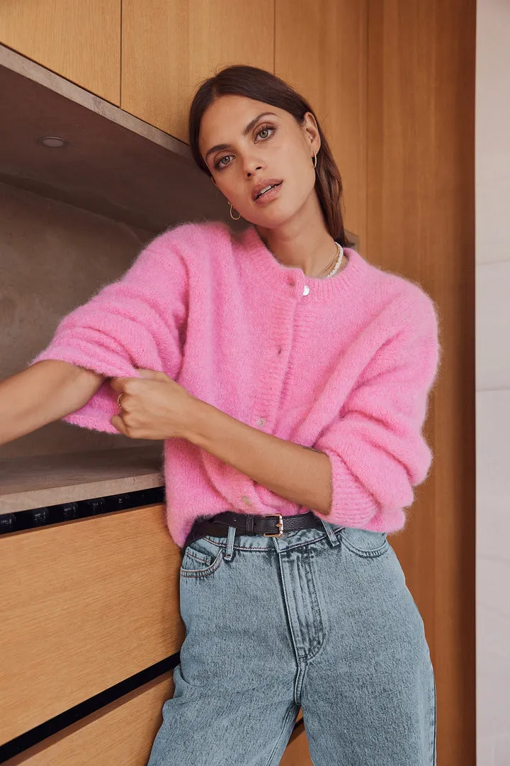 Cardigan Douceur rose bonbon