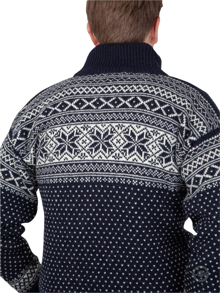 Cardigan made of 100% pure new Norwegian wool, darkblue
