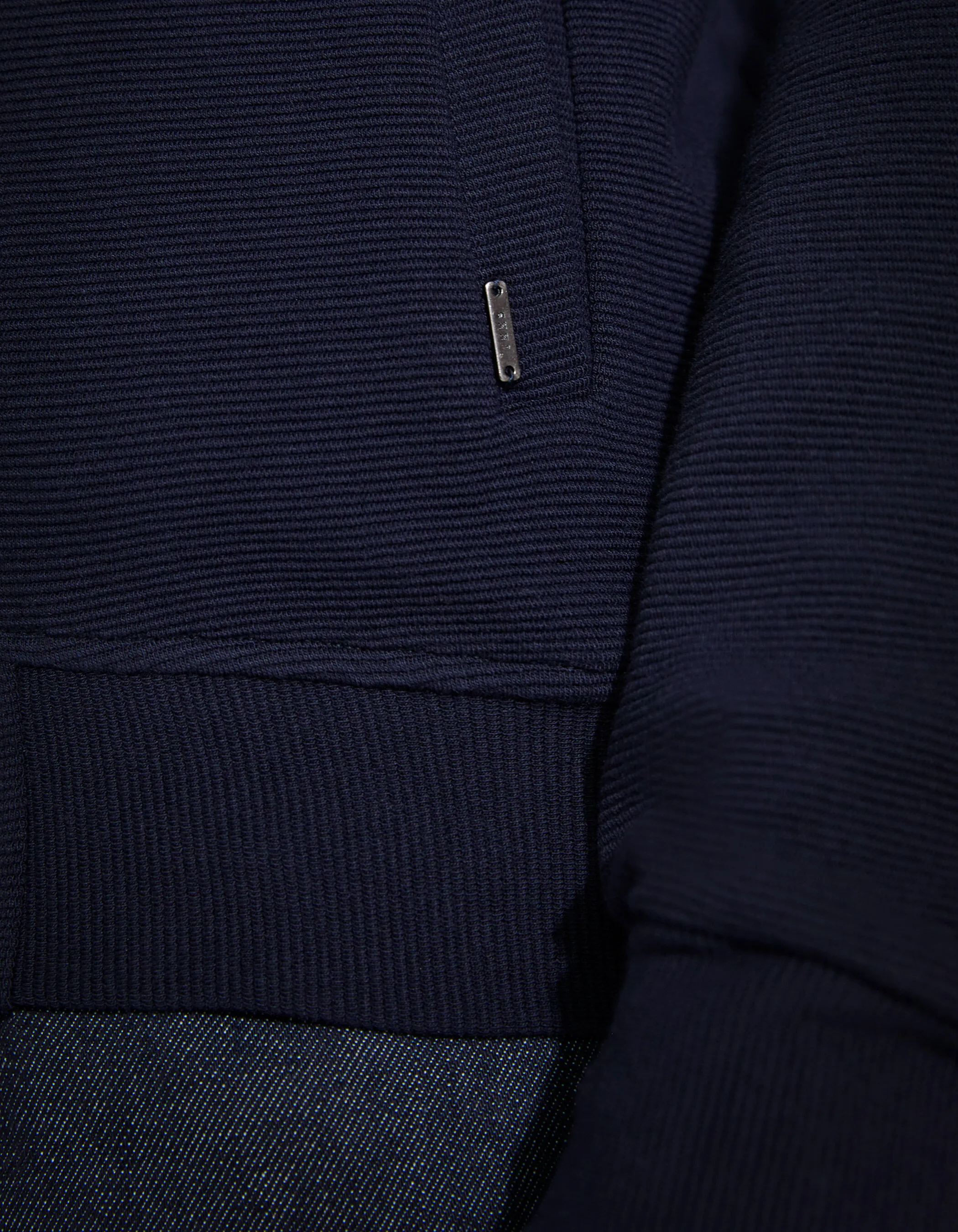 Cardigan marine reliefé à capuche Homme