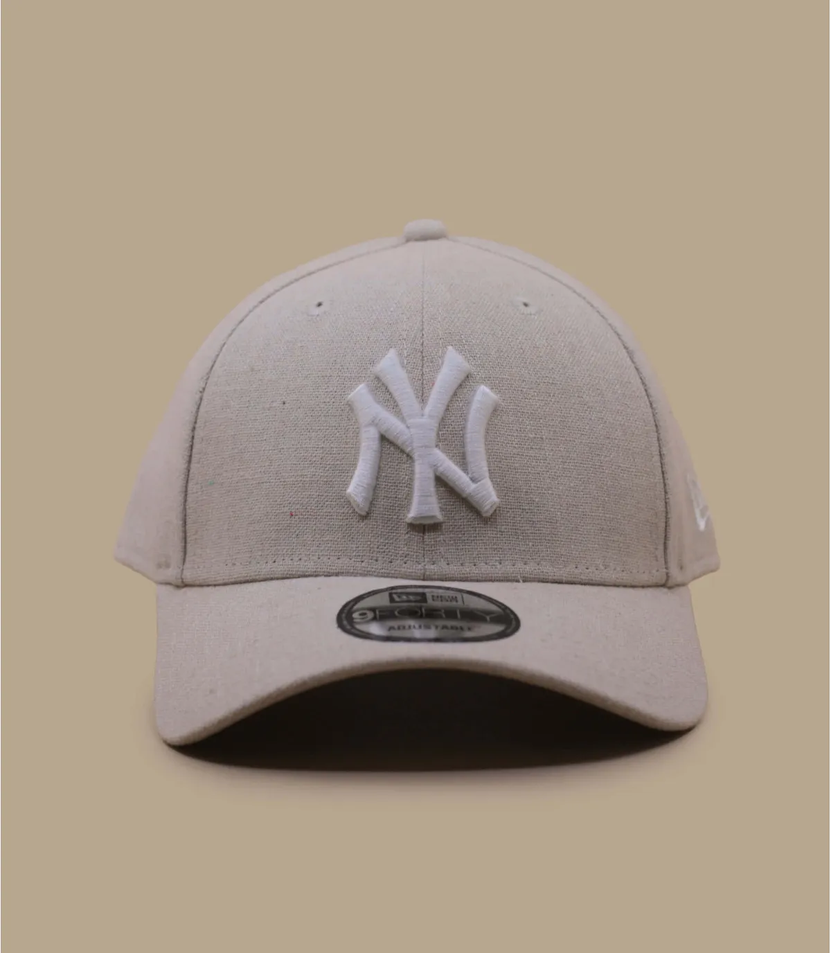 Casquette baseball NY beige - Casquette  Linen 9Forty NY stone New Era : Headict
