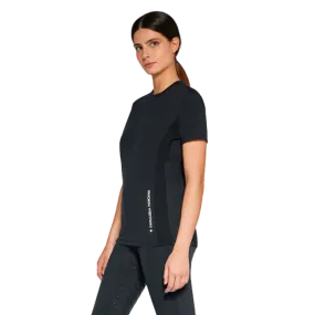 Cavalleria Toscana - T-shirt manches courtes femme Jersey mesh noir
