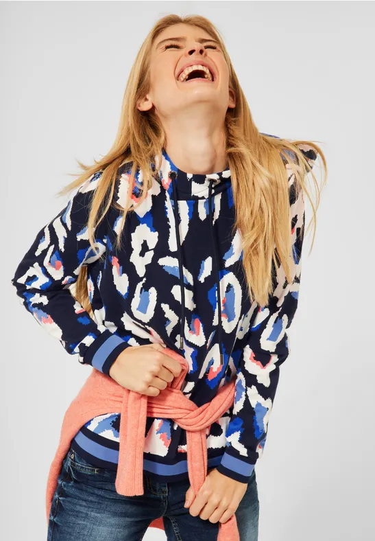 CECIL T-shirt à manches longues de style hoodie 