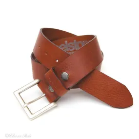 Ceinture biker Helstons cuir tan, ceinture moto, motard