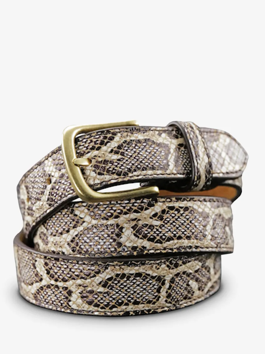 CEINTURE EN CUIR IMPRIMÉ PYTHON LaCeinture à Boucle Python - Molure - 95cm