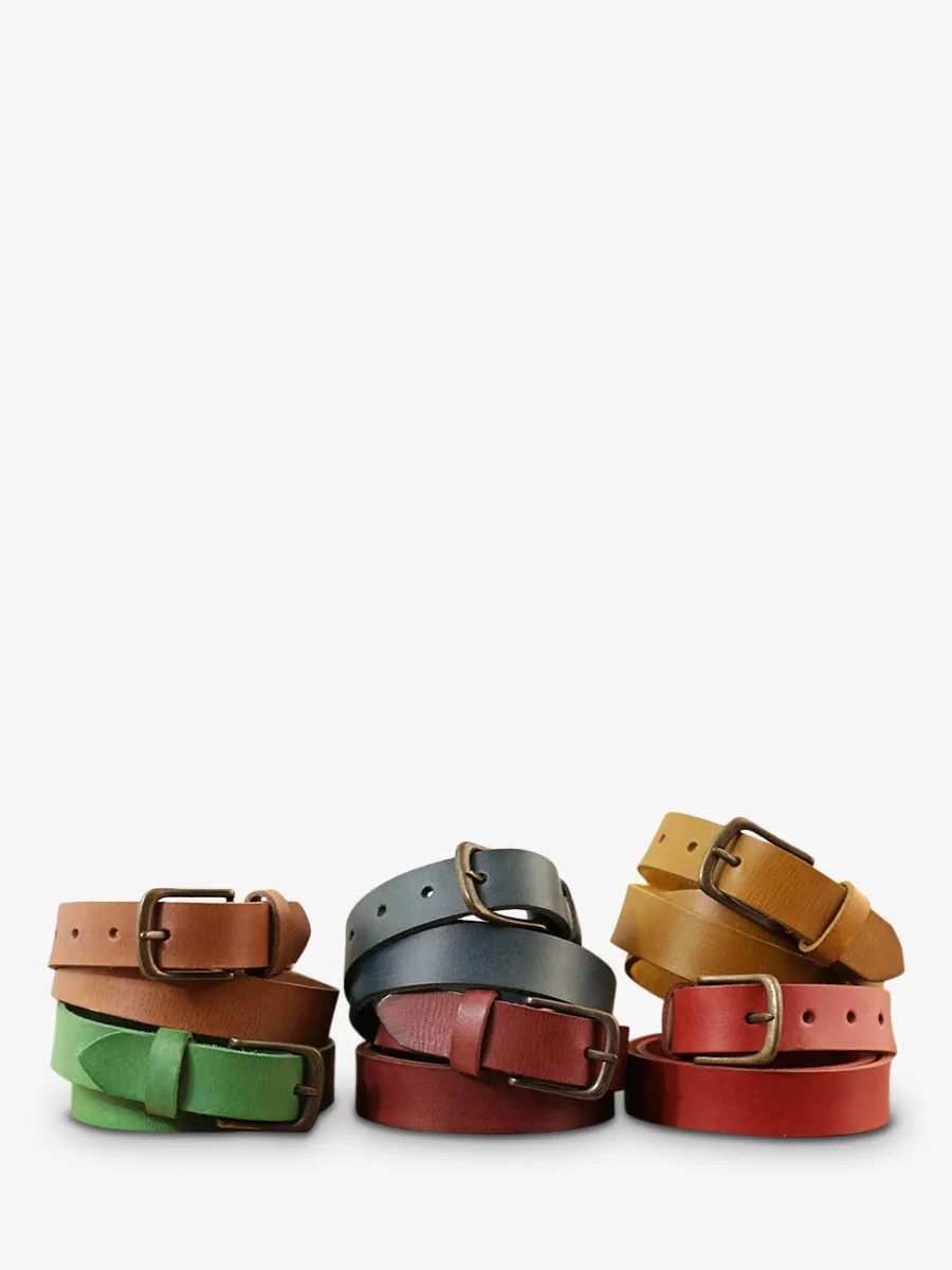 CEINTURE EN CUIR MARRON LaCeinture à Boucle - Naturel