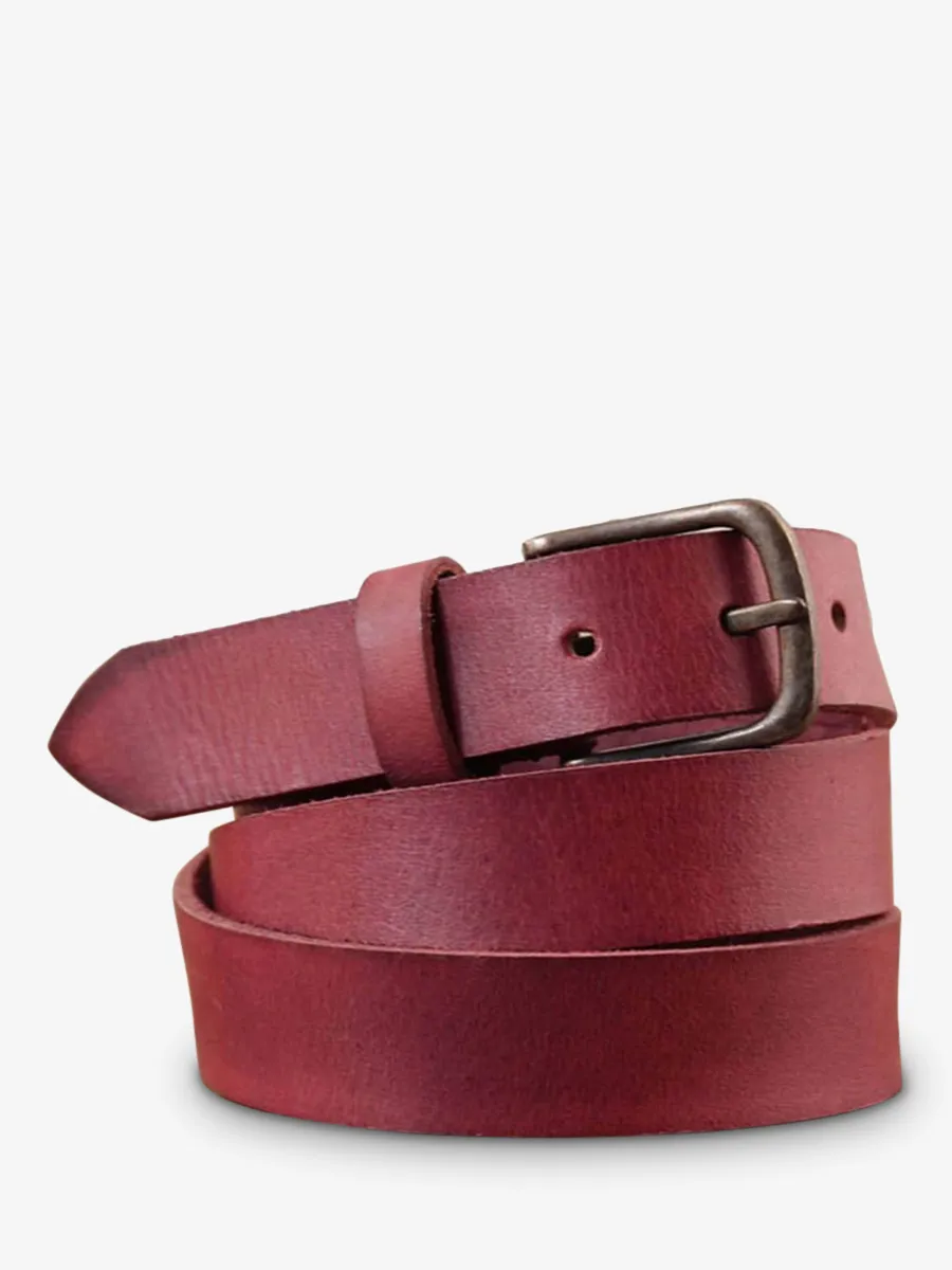 CEINTURE EN CUIR POUR HOMME ET FEMME VIOLET LaCeinture à Boucle - Prune