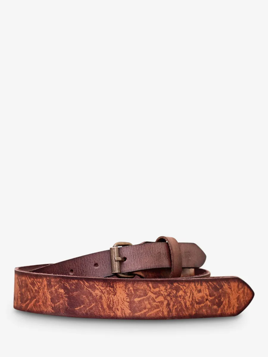 CEINTURE EN CUIR POUR HOMME MARRON LaCeinture - Indie Brun
