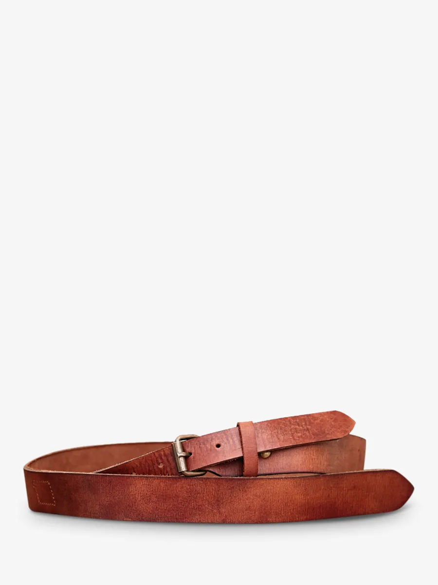 CEINTURE EN CUIR POUR HOMME MARRON LaCeinture - Naturel - 95cm