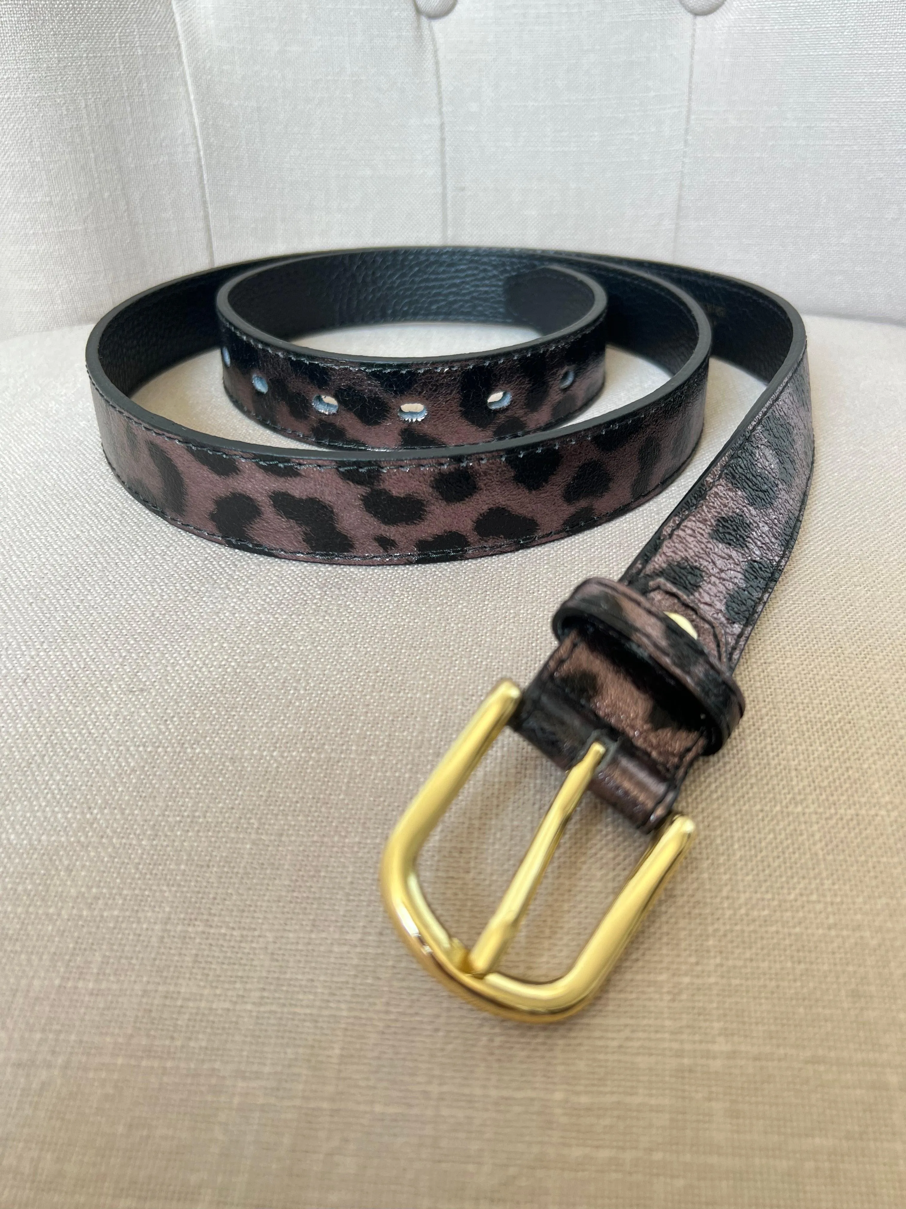 Ceinture léopard chocolat : Naly
