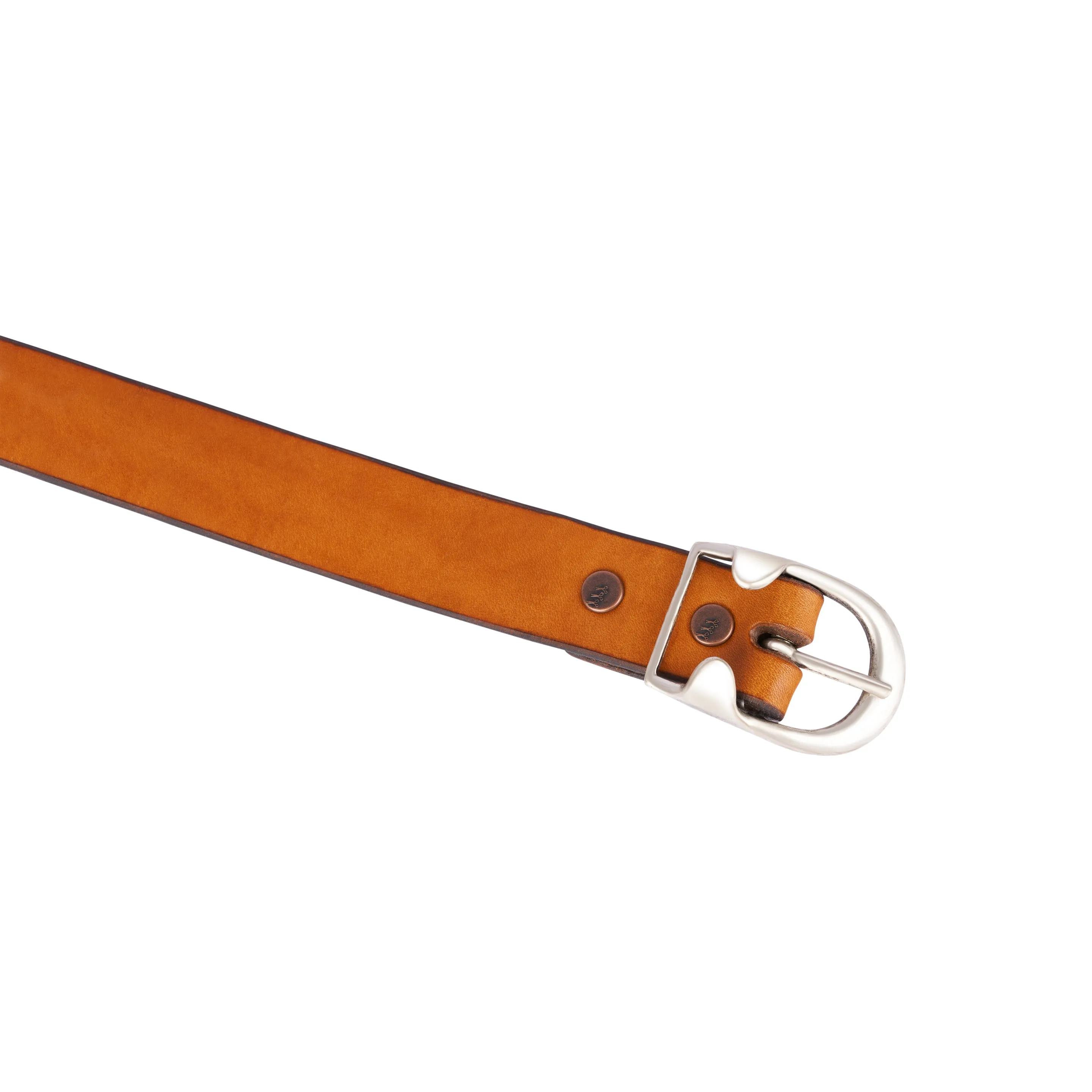 Ceinture mixte fine en cuir