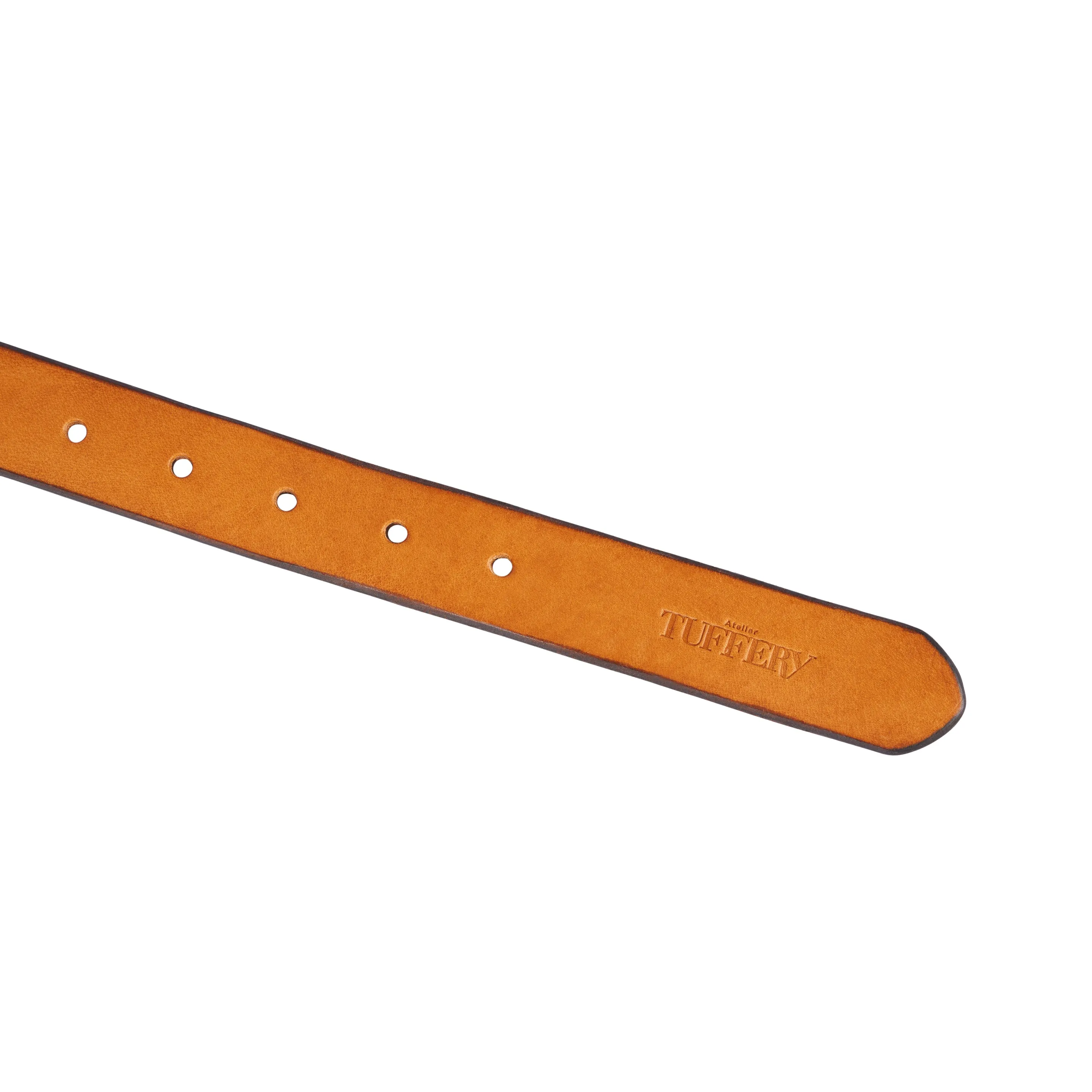 Ceinture mixte fine en cuir