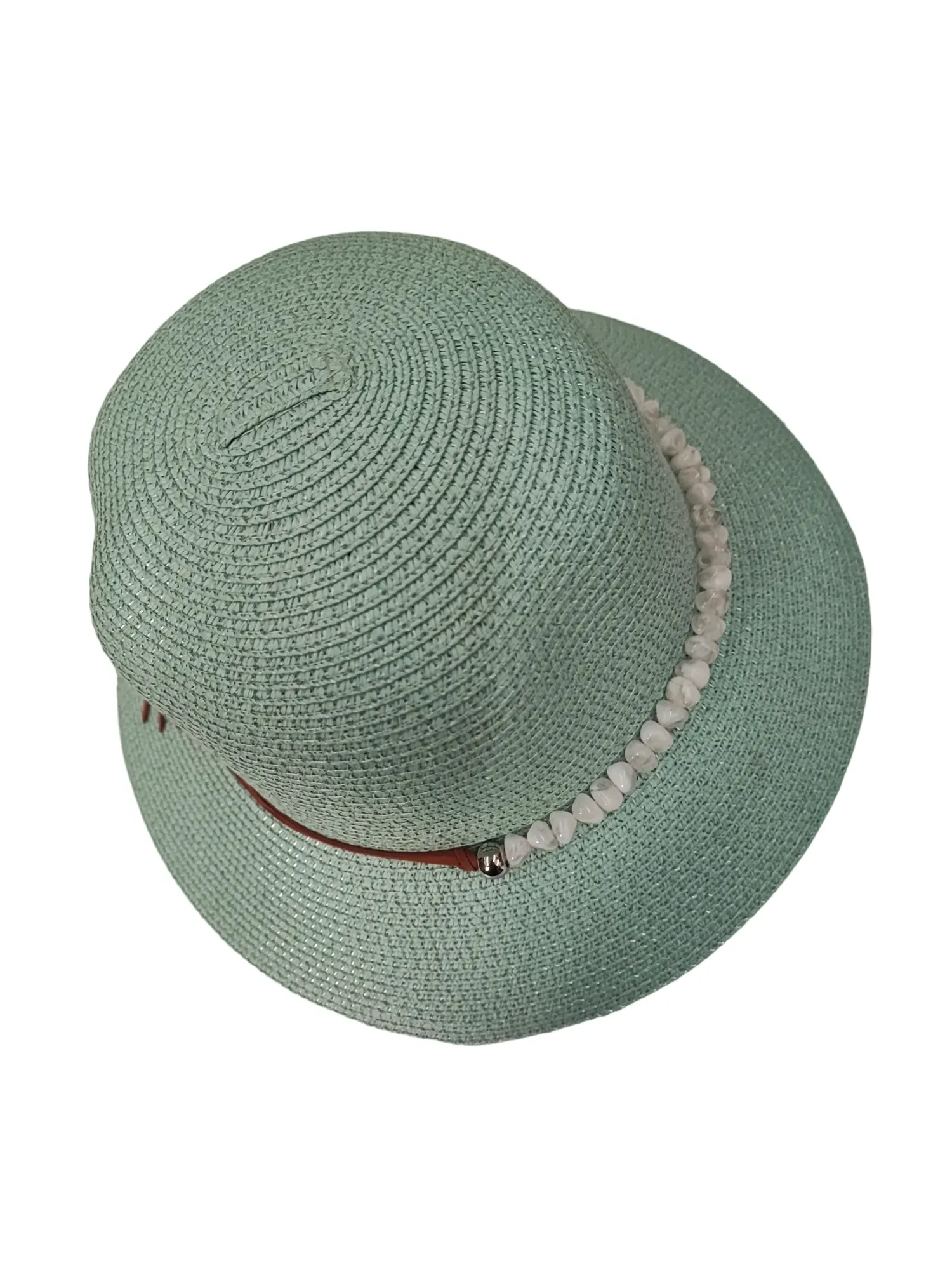 Chapeau avec perles blanches(x12)