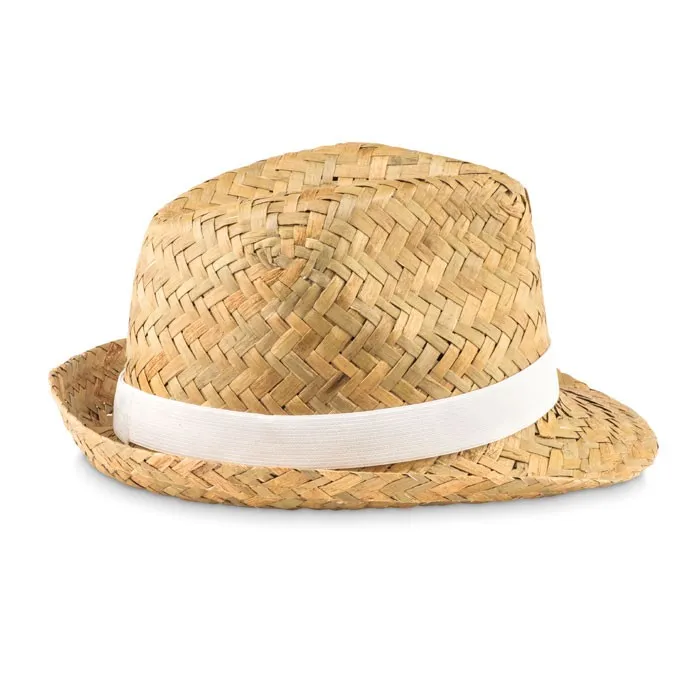 Chapeau personnalisé en paille naturelle - MONTEVIDEO