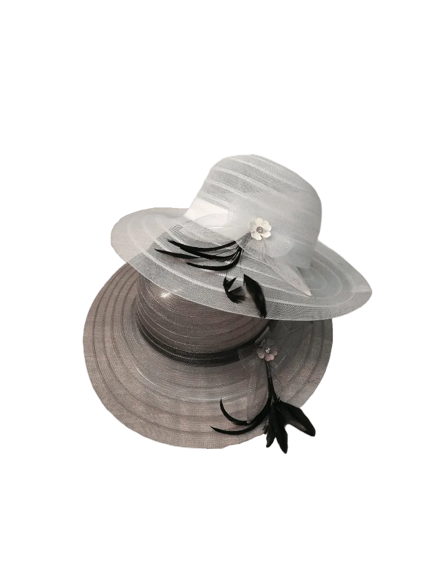 Chapeau transparent événement mariage (x6)