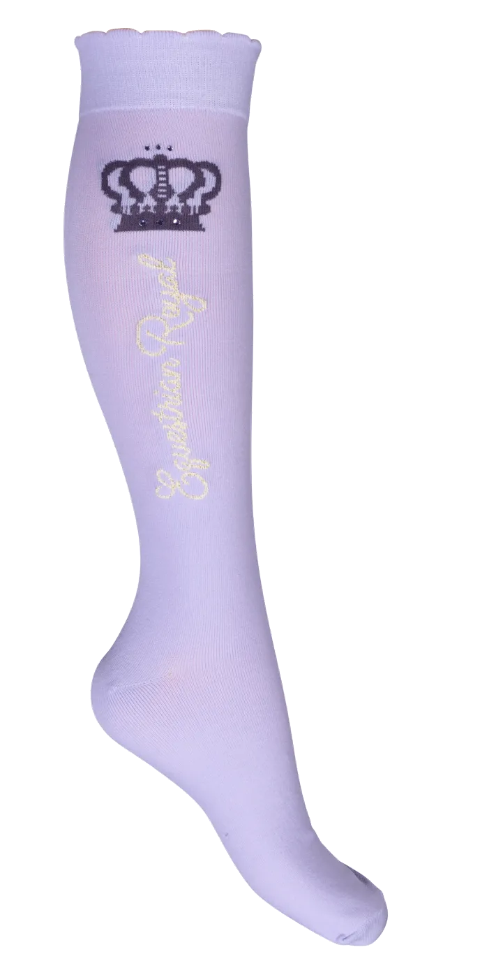 Chaussettes hautes d'équitation HKM Lavender Bay