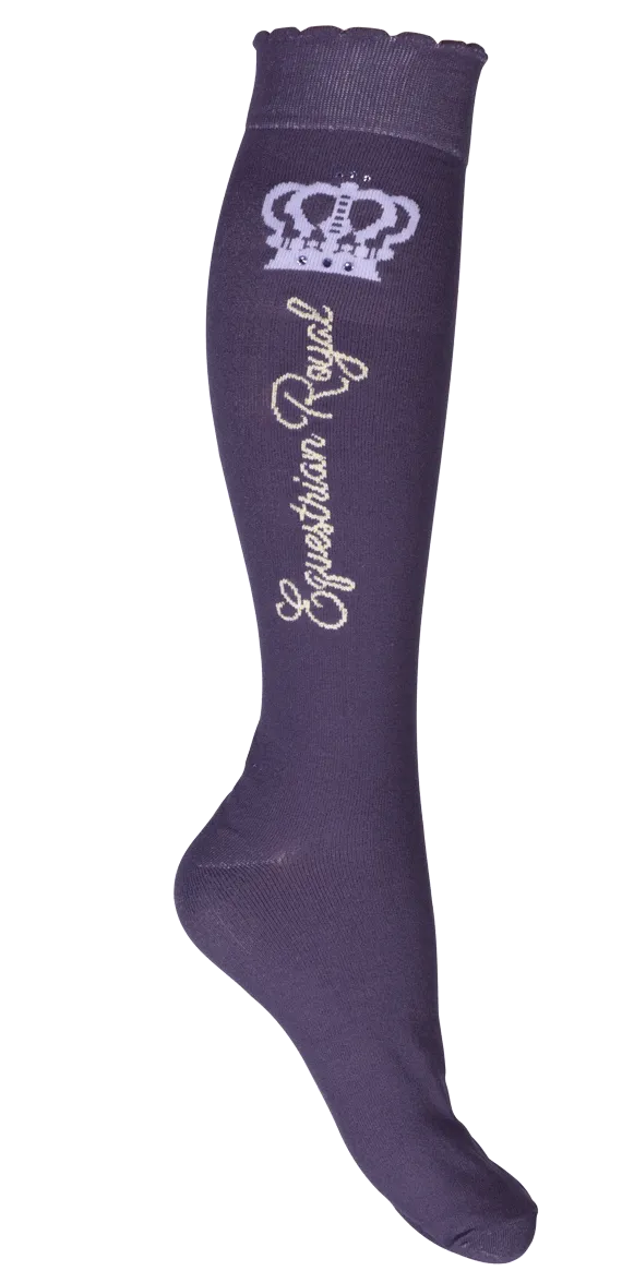 Chaussettes hautes d'équitation HKM Lavender Bay