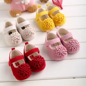 Chausson ballerine bébé fille à fleurs