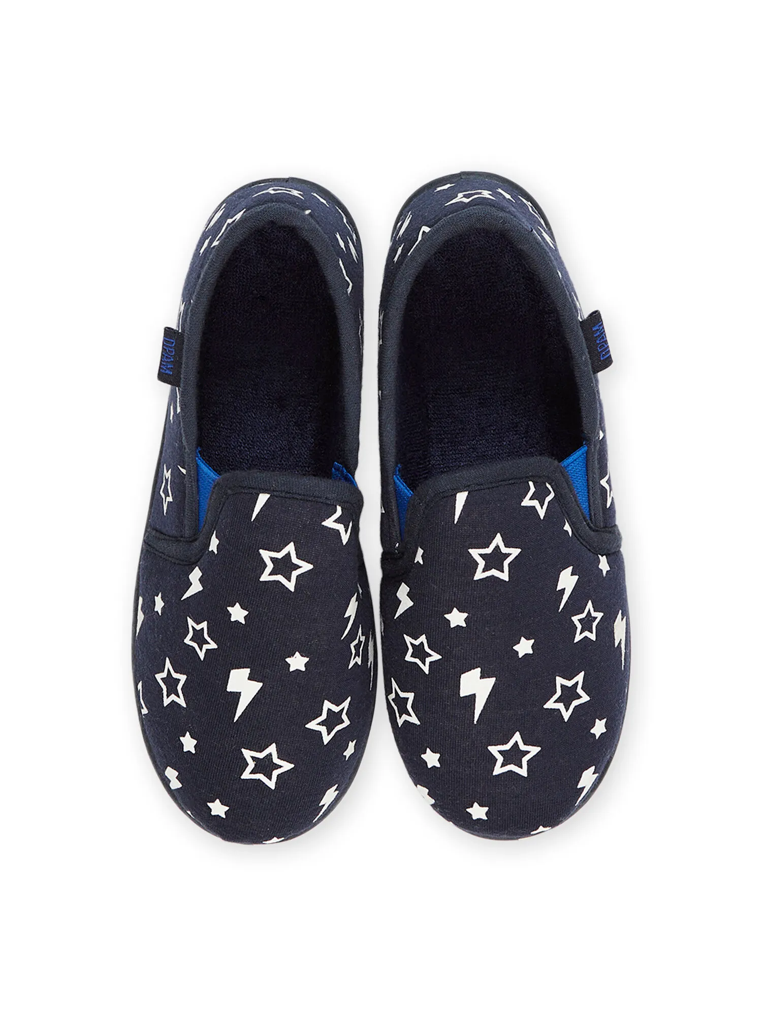 Chausson slip-on à imprimé étoile et éclair phosphorescent
