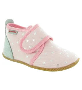 chaussons et pantoufles -  - bebe fille - Toile Jean - Rose - Giesswein