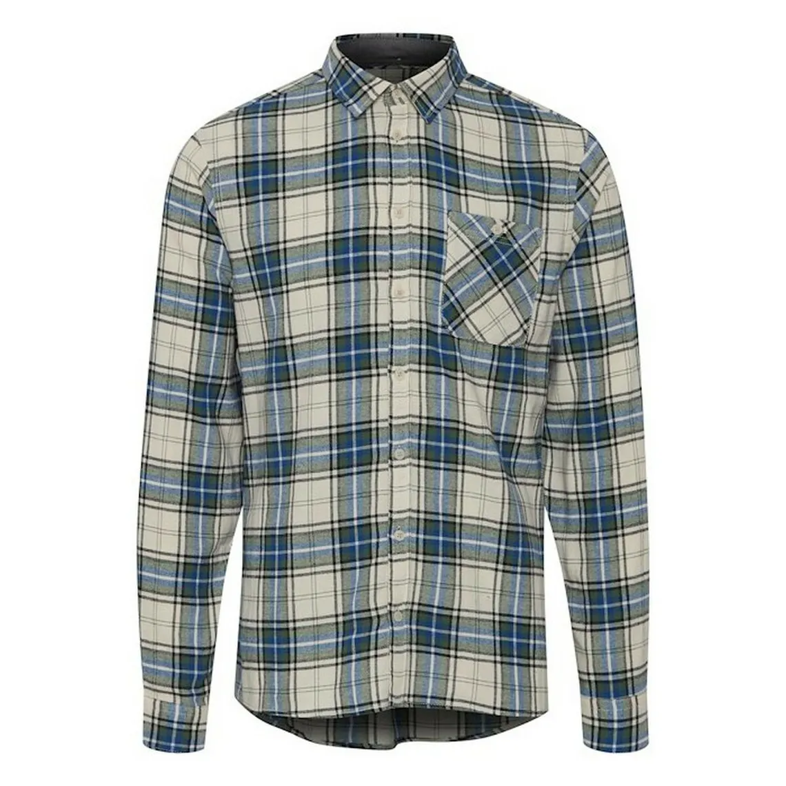 Chemise bleue carreaux Homme en coton Blend - Chemise Homme sur MenCorner