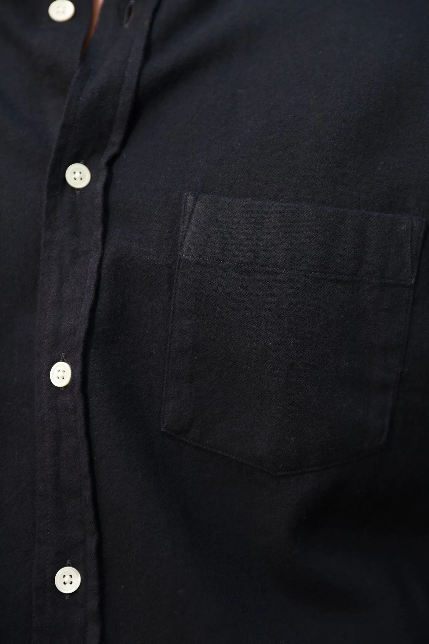 Chemise Clovis en flanelle de coton peigné - Marine