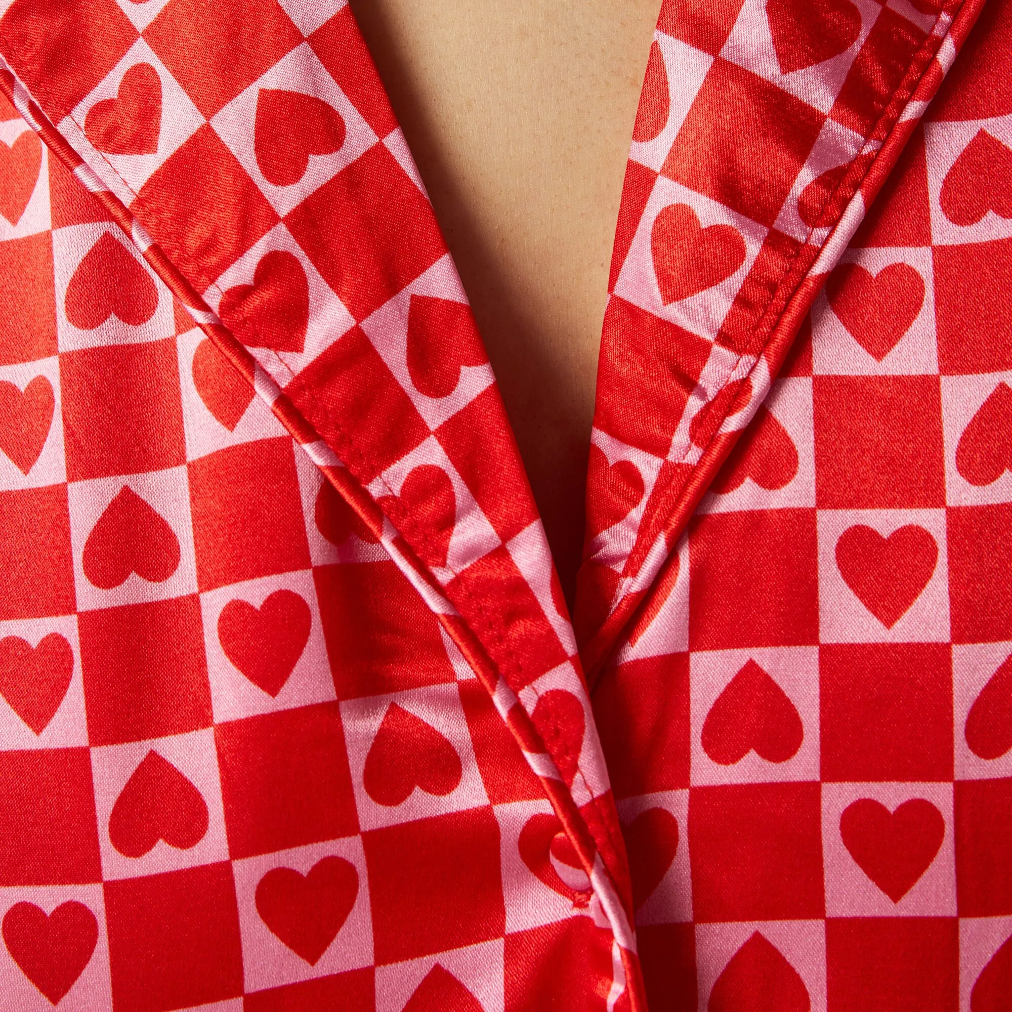 chemise de pyjama à manches longues en satin