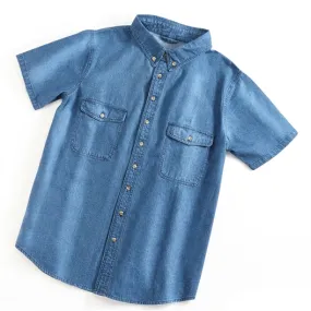 Chemise jean manches courtes