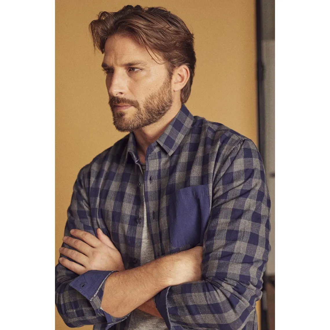 Chemise TIVEX bleu en coton Le Temps des Cerises - Chemise Homme sur MenCorner