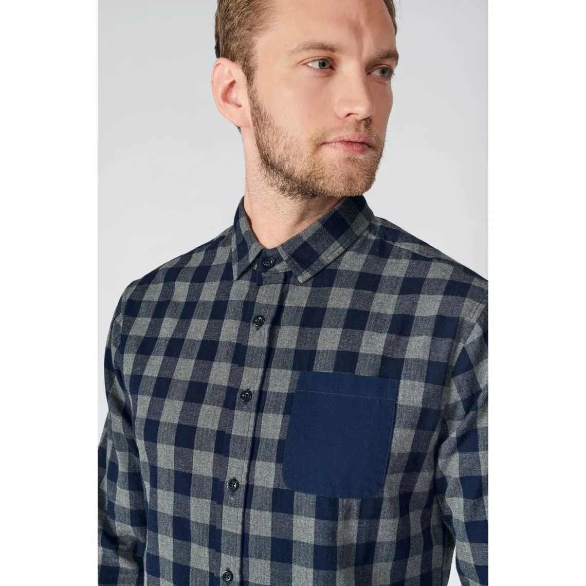 Chemise TIVEX bleu en coton Le Temps des Cerises - Chemise Homme sur MenCorner