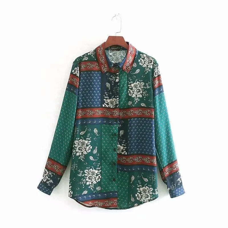 Chemise Verte Rétro Année 80