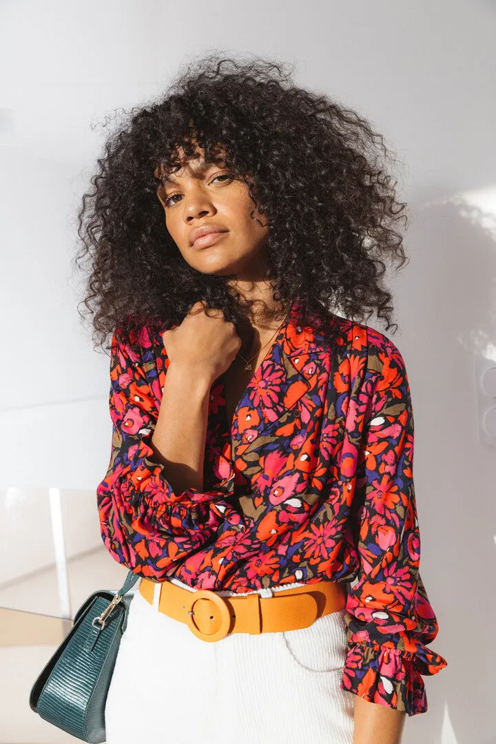 Chemise Volute imprimé nymphéa