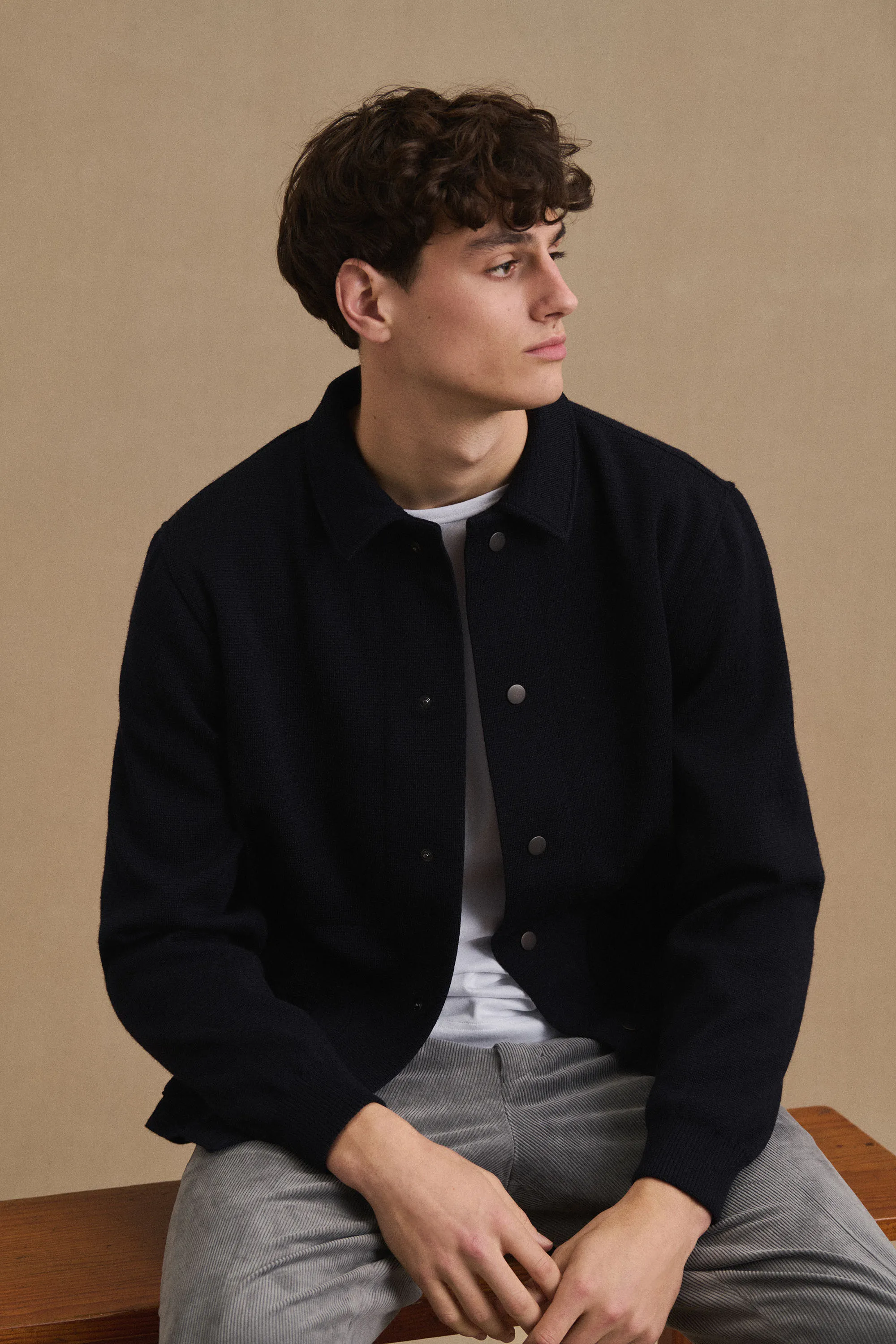 Coach jacket bleu marine pour homme