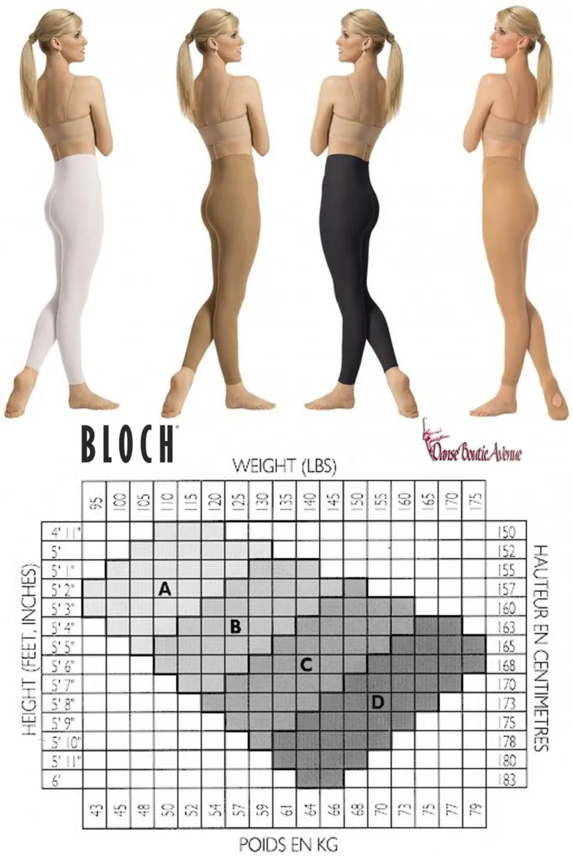 Collants danse adultes sans pieds footless tights Bloch T0940L