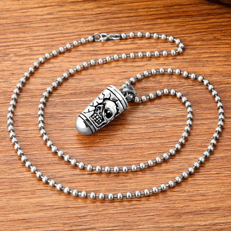 Collier pendentif balle Tête de mort