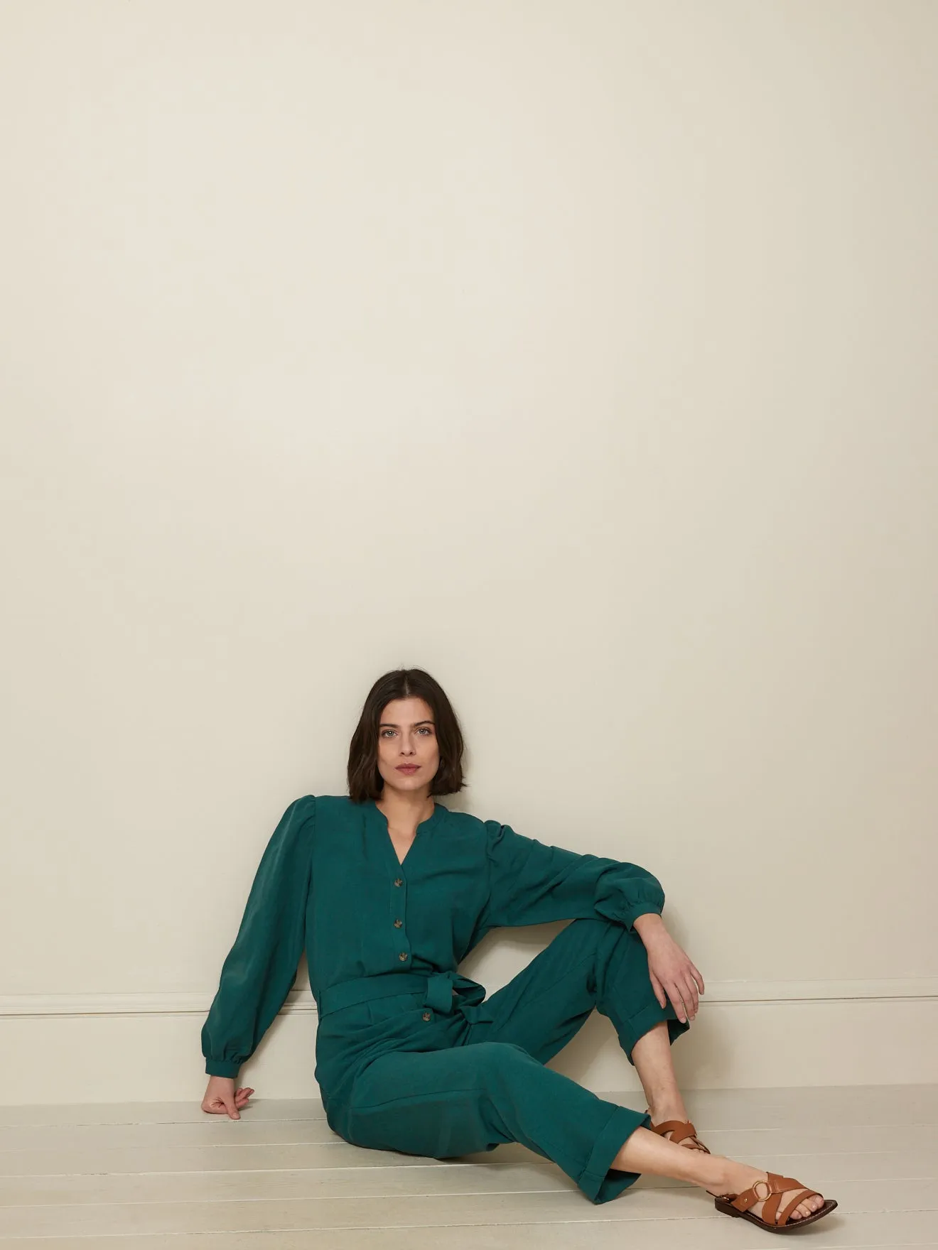Combinaison-pantalon femme lin et viscose