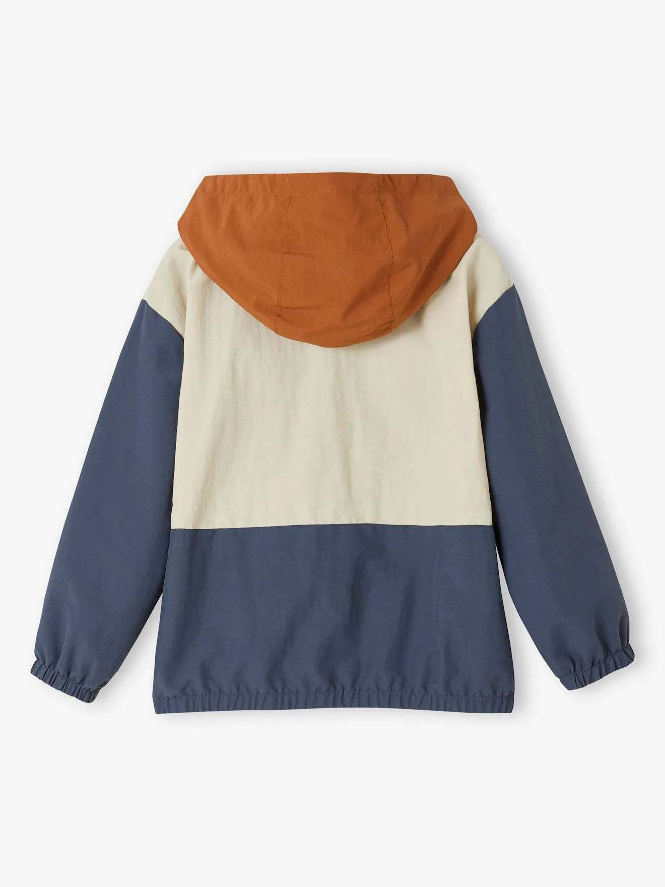 Coupe-vent à capuche colorblock garçon vert d'eau - Vertbaudet