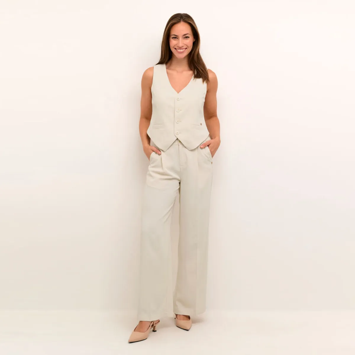Cream Gilet Bencon - ÉTÉ 2024