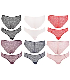 Culottes Femme INFINITIF avec Dentelle Pack de 6 Culottes Dentelle 0793