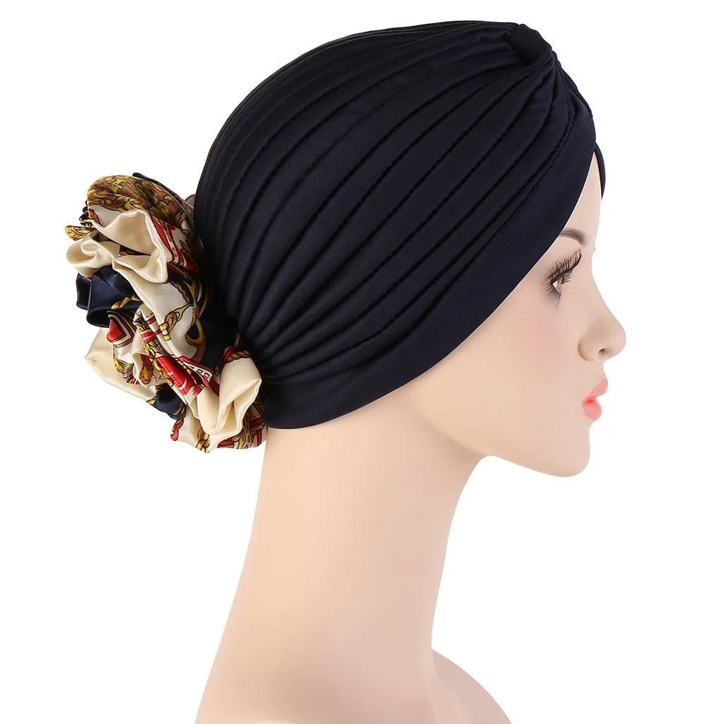 CYNTHIA Turban Foulard Femme Noir Léopard Mode Chimio