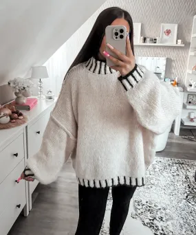 Daria - Pull col roulé tricoté pour femme