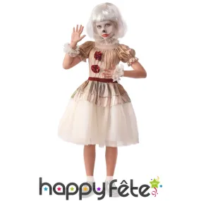 Déguisement robe vintage de clown pour fille