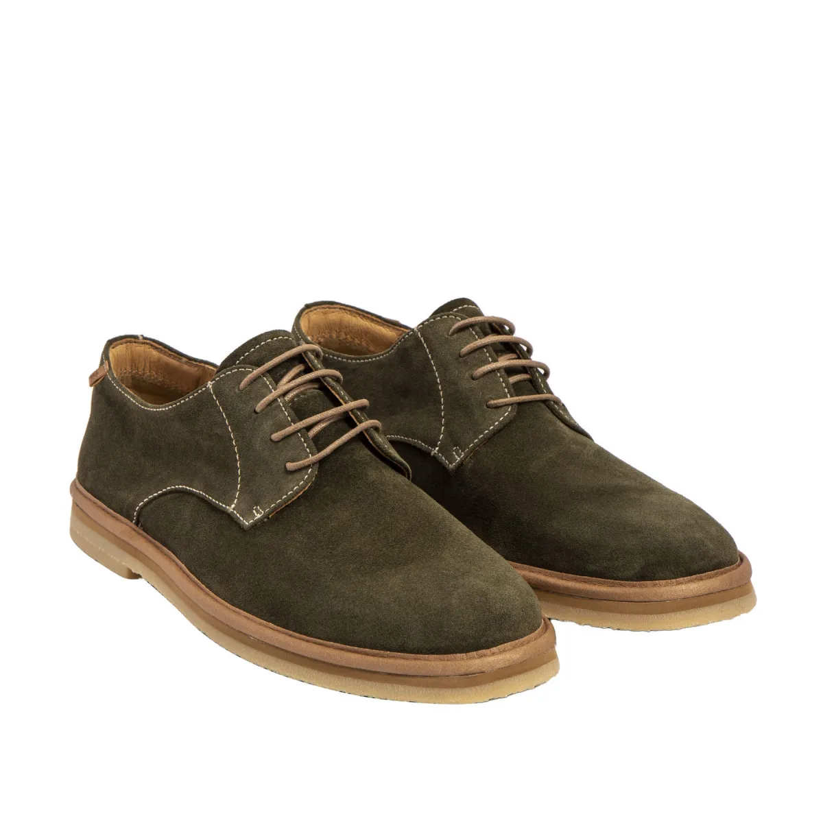 Derbies en daim élégantes - Vert